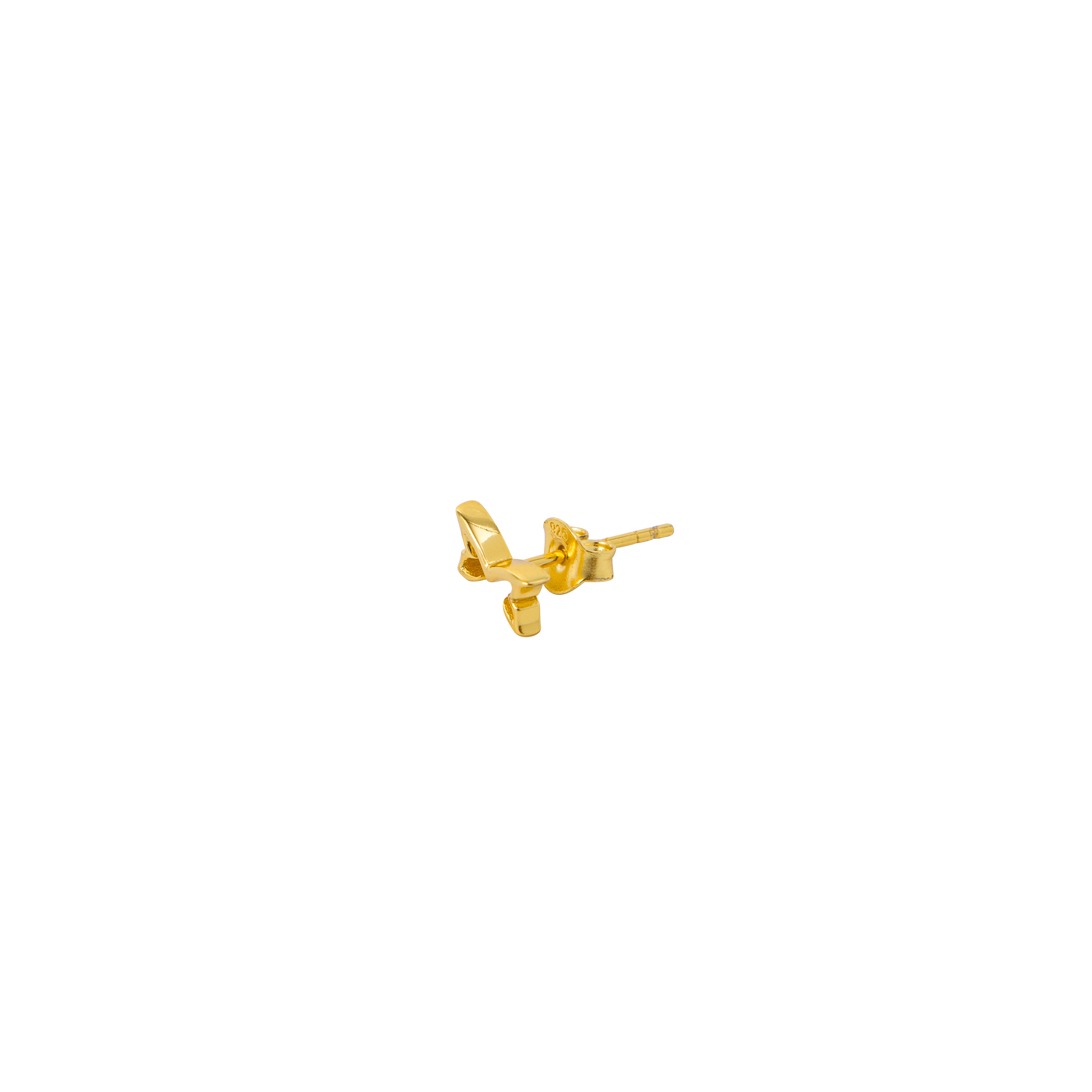 Logo Stud Earrings (Gold)