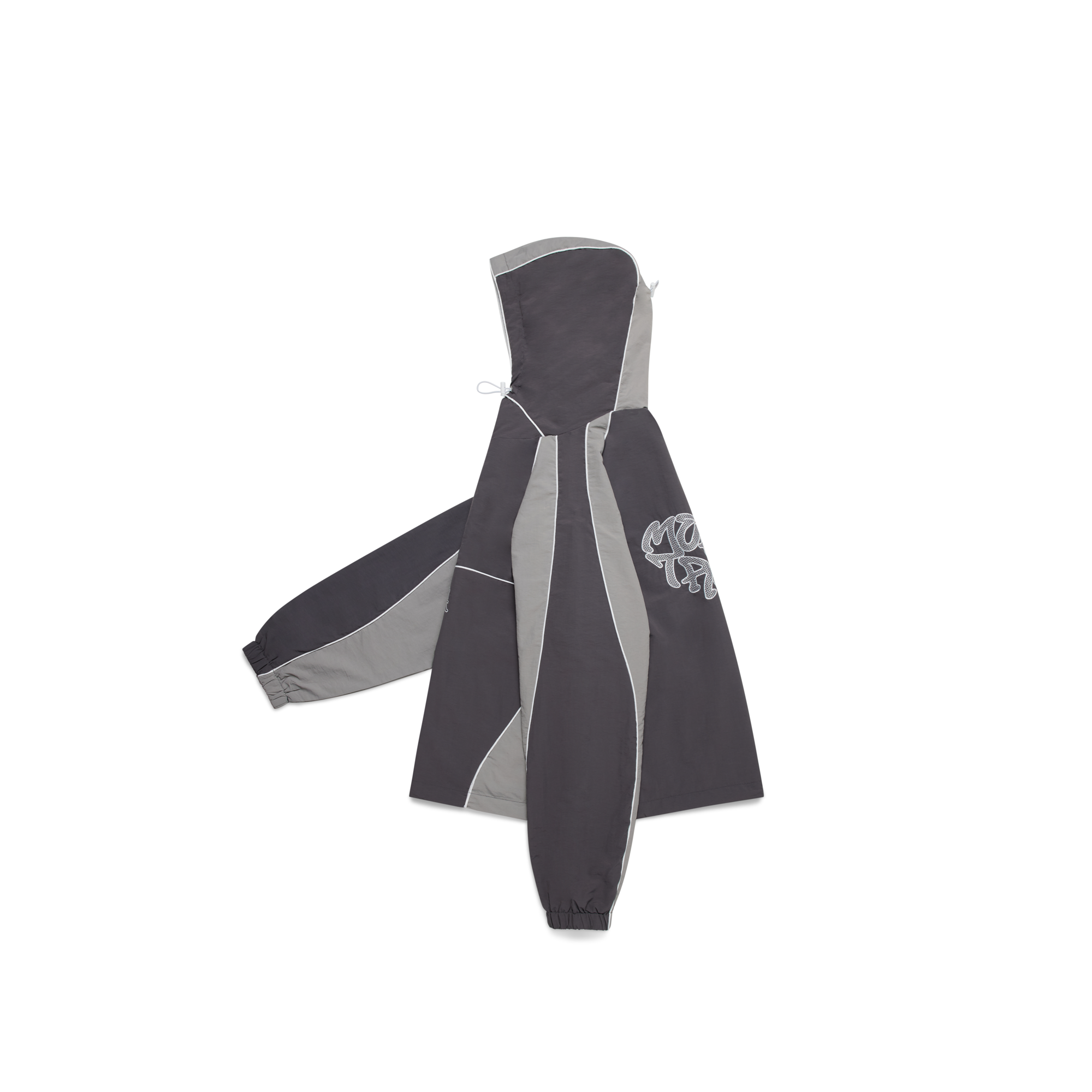 Nylon Track Jacket (Grey / Grey)