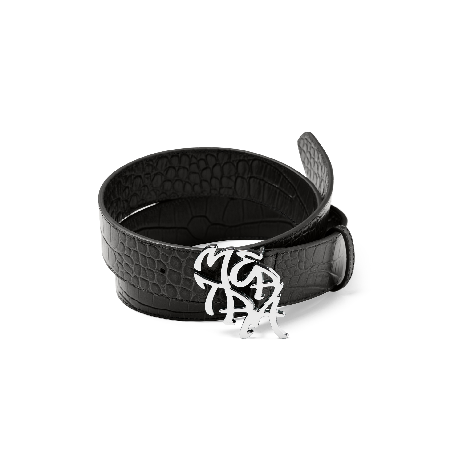 Alligator Skin Belt (Black)