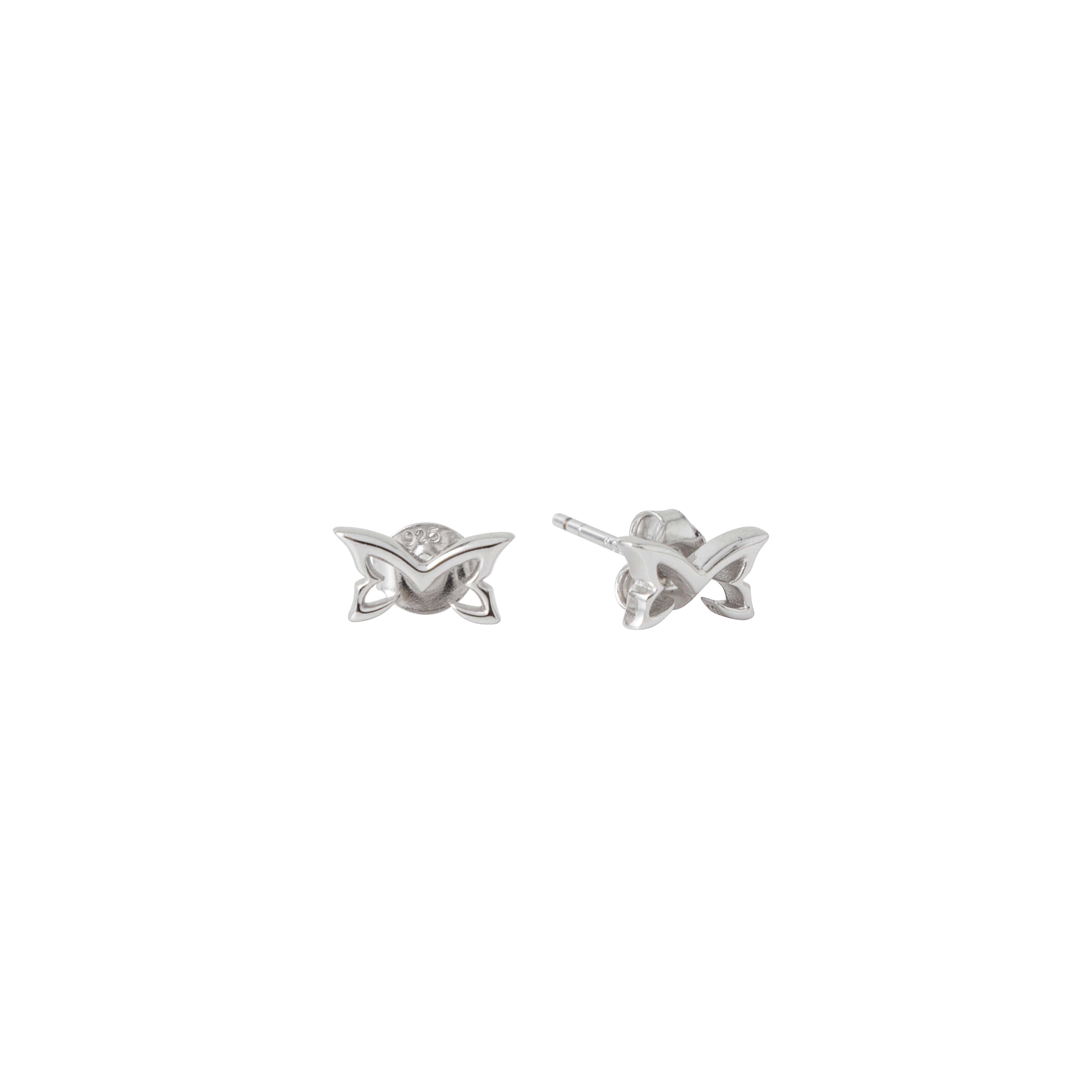Logo Stud Earrings (Silver)