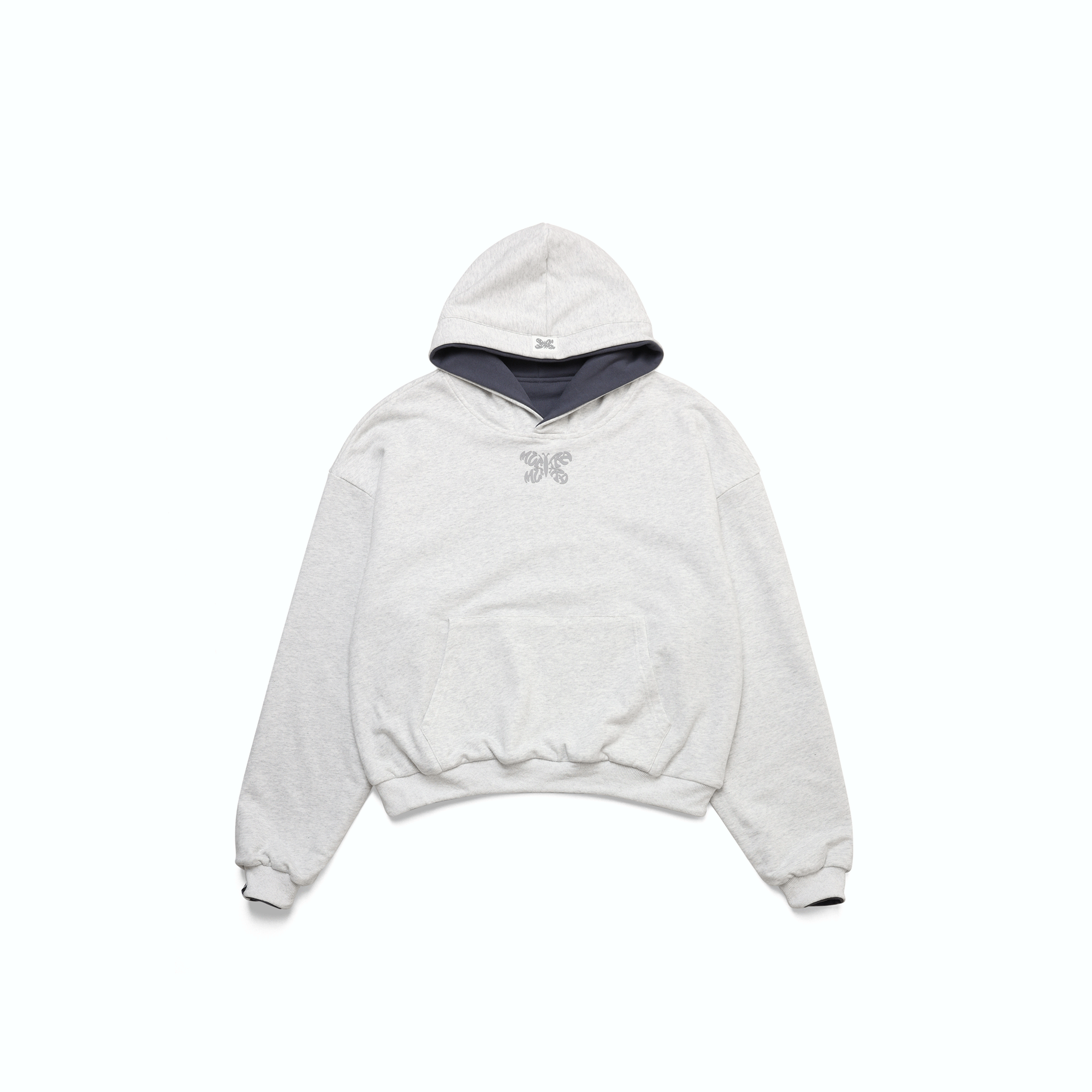 Reversible Logo Hood (Dusty Blue)
