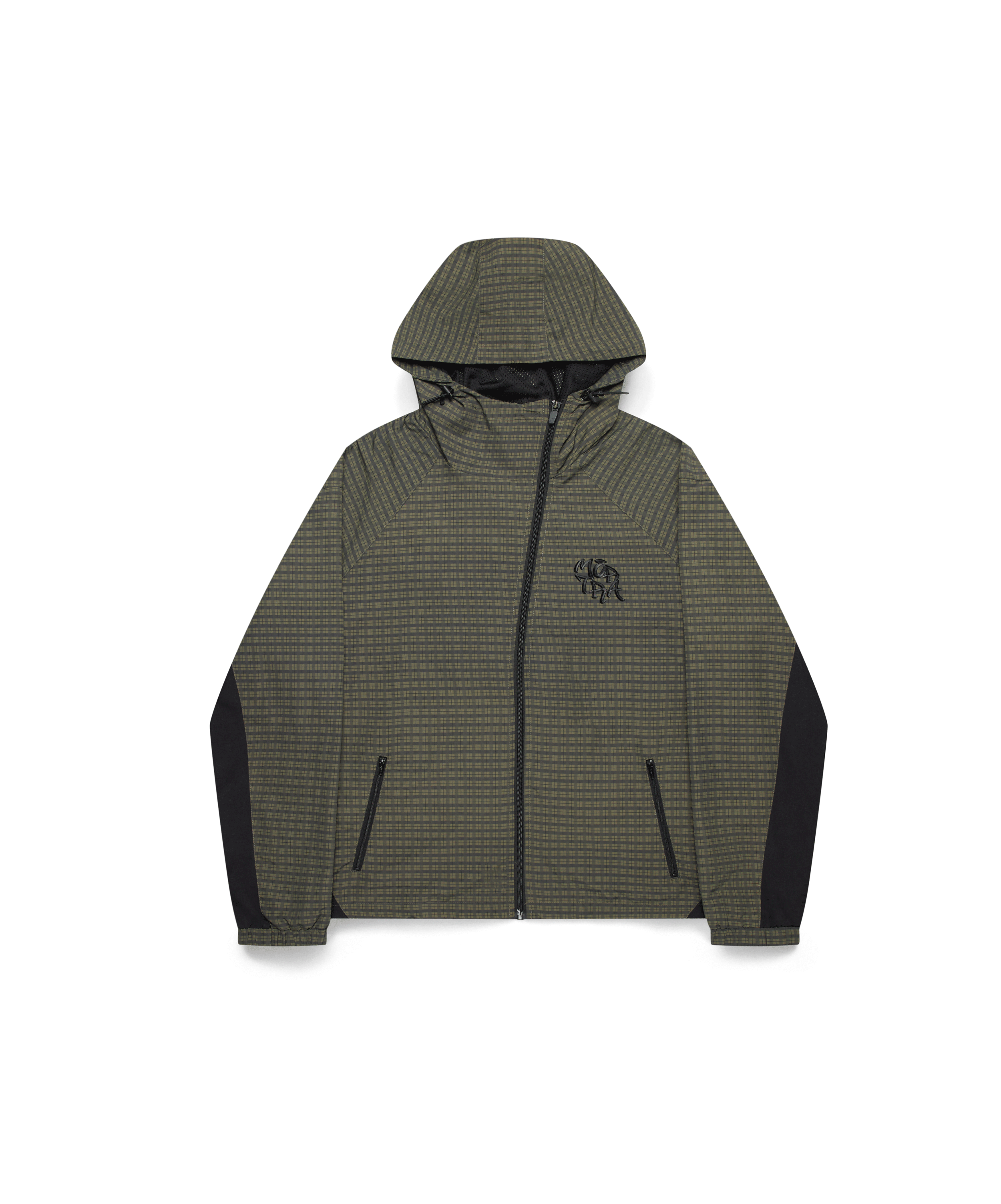 Asymmetrical Plaid Softshell (Green)