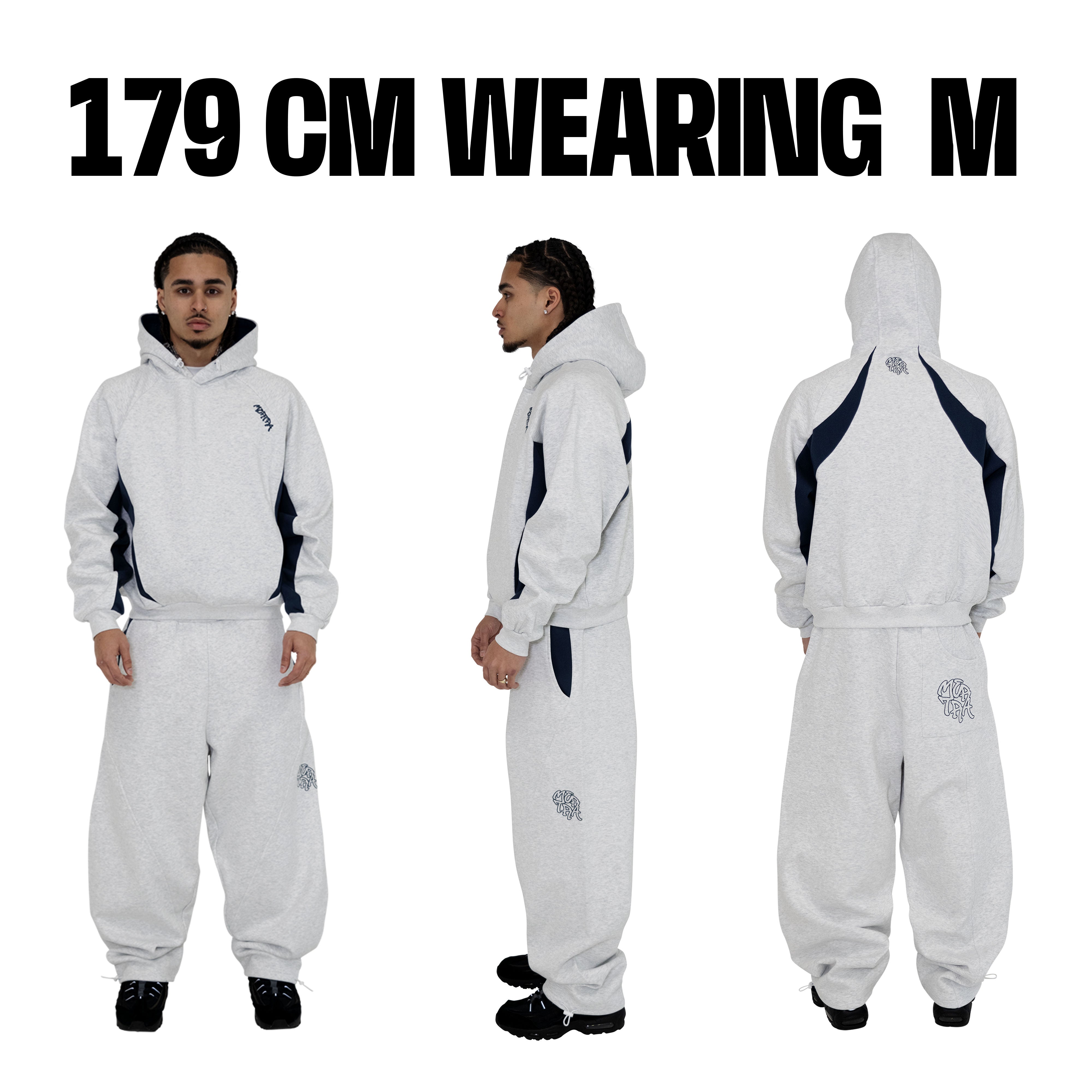 Bigstep Hood (Grey / Navy)