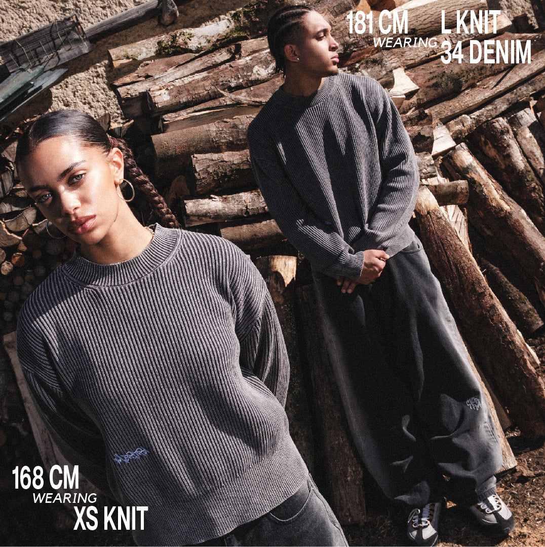 Waffle Knit (Washed Grey)