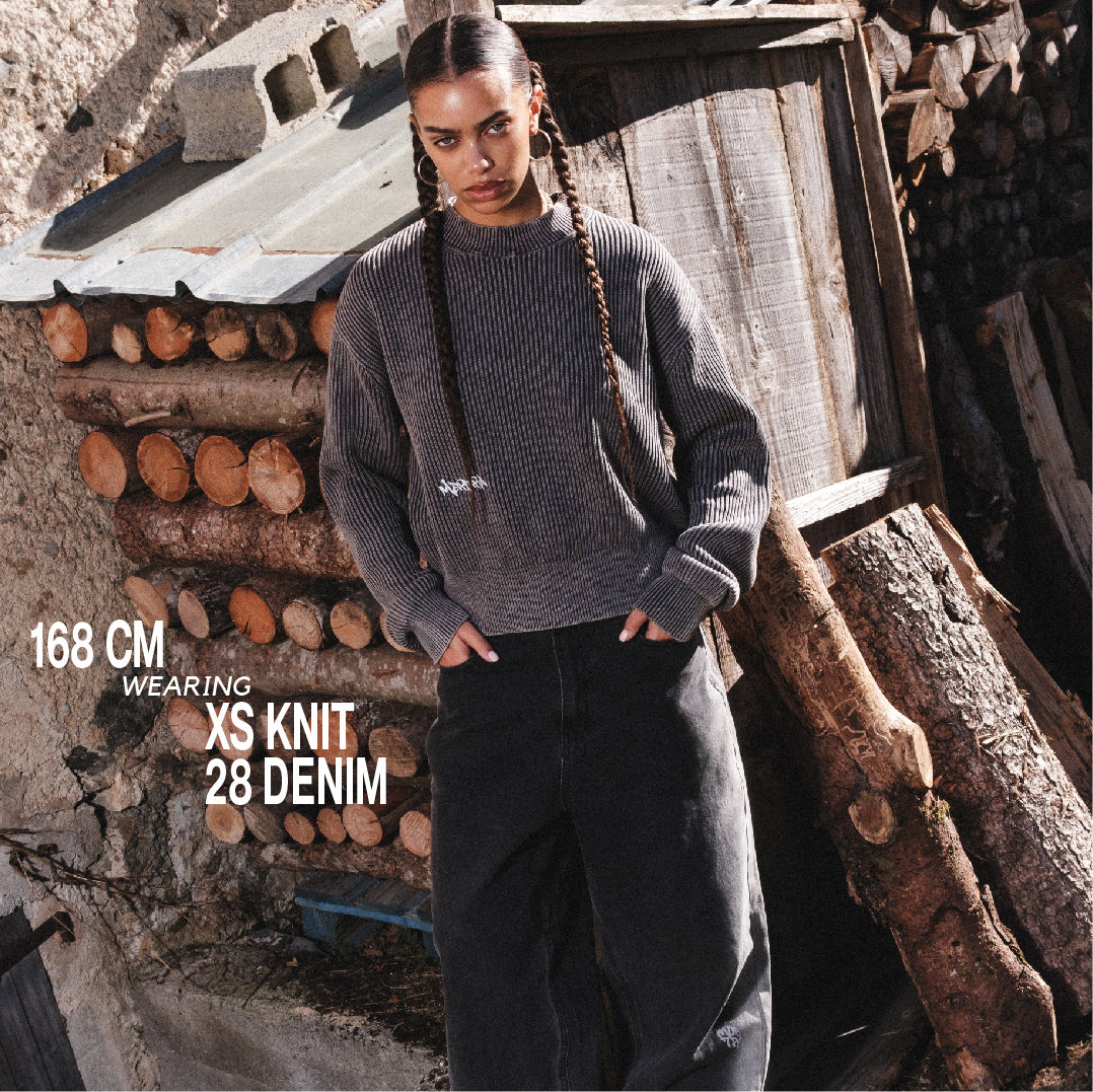 Waffle Knit (Washed Grey)